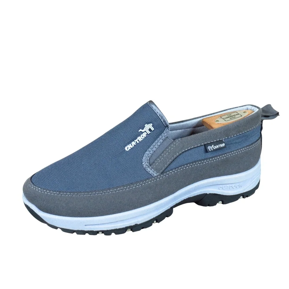 CNA-TROP Orthopedic Men Slip On Walking Shoe 43 Lightweight Outdoor Blue Gray